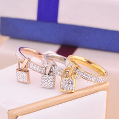 Lock Head Ring, Padlock Ring Jewelry