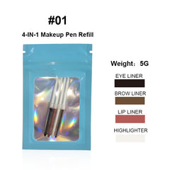 4-in-1 Makeup Pen with Lip Liner, Highlighter & Eyeliner
